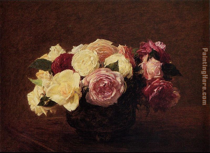Roses IX painting - Henri Fantin-Latour Roses IX art painting